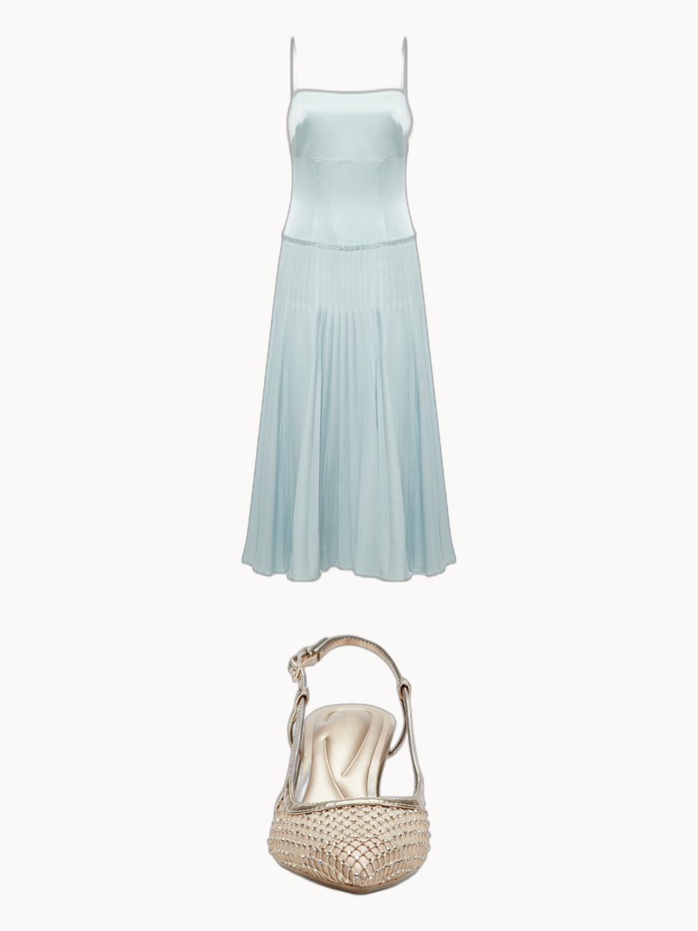 Garden Wedding Guest — outfit collage